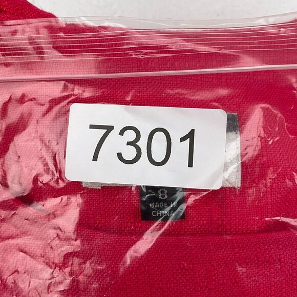 Kasper ASL Dress Women 8 Pink Woven Asymmetical Gold Button Classic 80s VTG - Picture 12 of 12